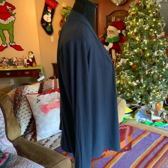 NWT Shiela Rose Elegant Lightweight Navy Open Front Cardigan Size Lg ' - Picture 2 of 6